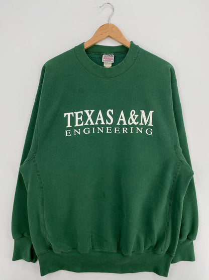 Vintage TEXAS A&M ENGINEERING Made in USA Size XL Vintage College Sweat-shirt / F6755S