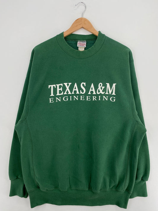 Vintage TEXAS A&M ENGINEERING Made in USA Size XL Vintage College Sweat-shirt / F6755S