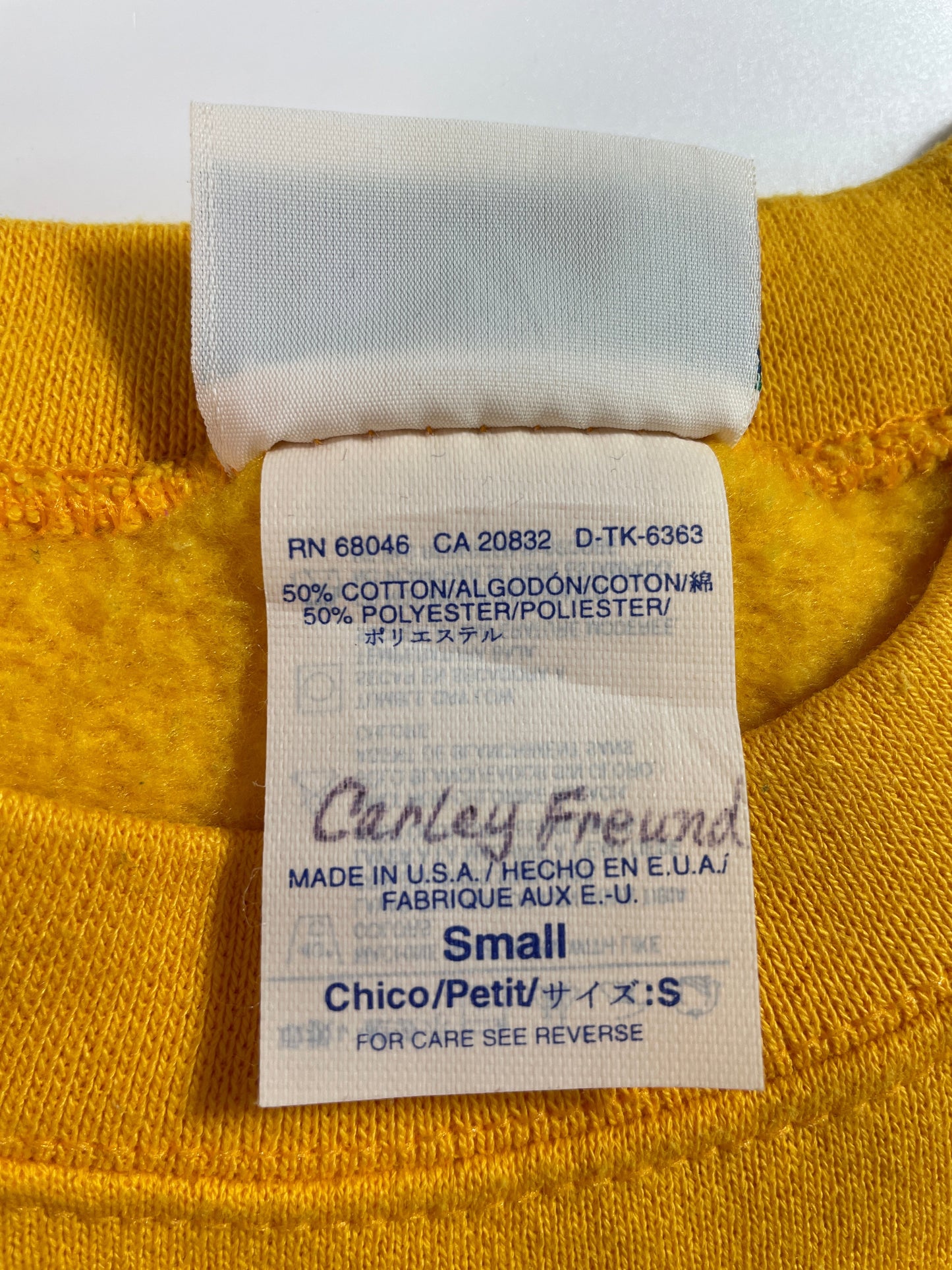 90's SOUTH SABRE CATS Made in USA Size S Vintage Sweat-Shirt / G5052S