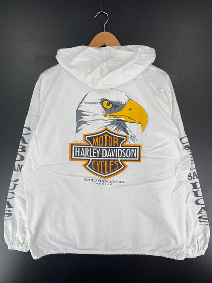 .Vintage HARLEY DAVIDSON Size Approx.L Zip-Up Hoodie Sweat Shirt / F6642S