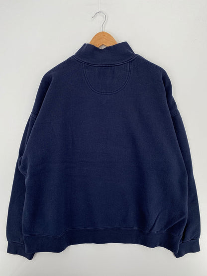 Vintage GUESS JEANS Size XXL Vintage Half Zip Sweat-Shirt / F6325S