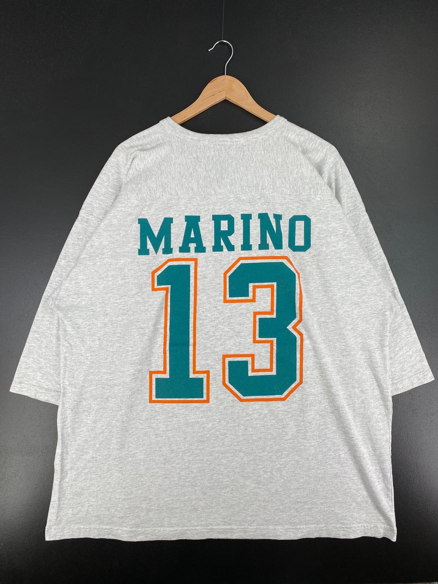 1996 MIAMI DOLPHINS DAN MARINO Size No Tag(Approx.XXL) Vintage NFL T-shirt / F804T