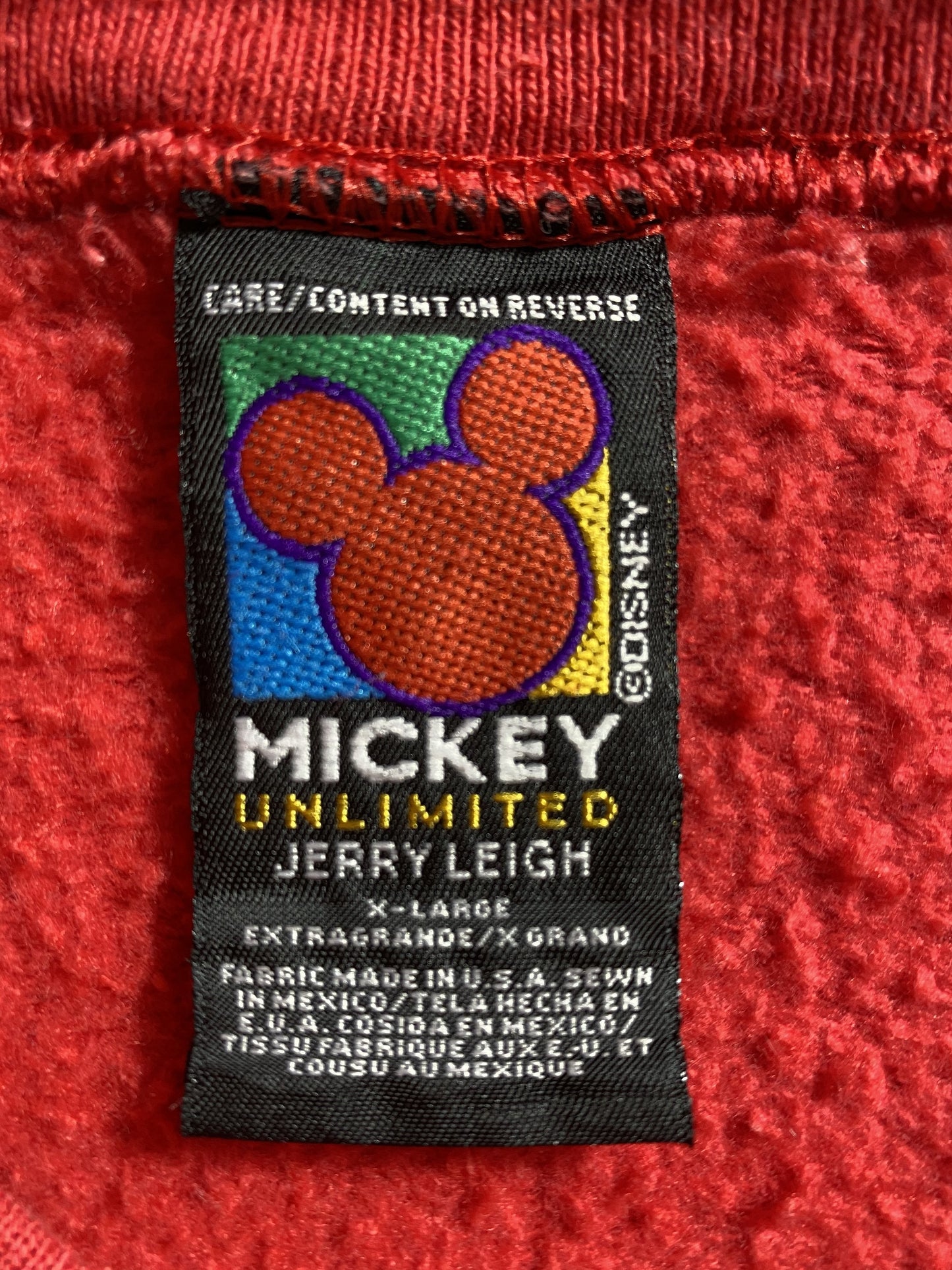 90’s DISNEY MICKEY Made in USA Size XL Vintage Sweat-shirt / E1152
