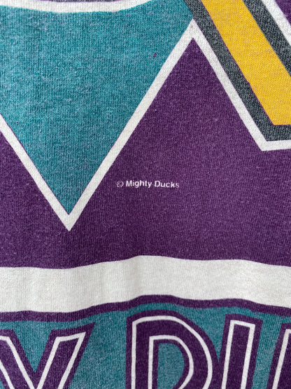 90’s MIGHTY DUCKS Made in USA Size L Vintage NHL T-Shirt / K974