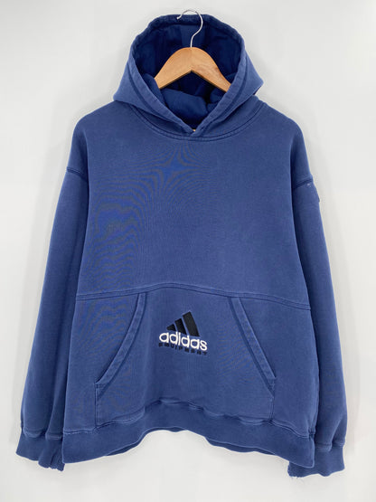 90's ADIDAS Equipment Size No Tag (Approx. XL) Vintage Hoodie Sweat-shirt / K7355