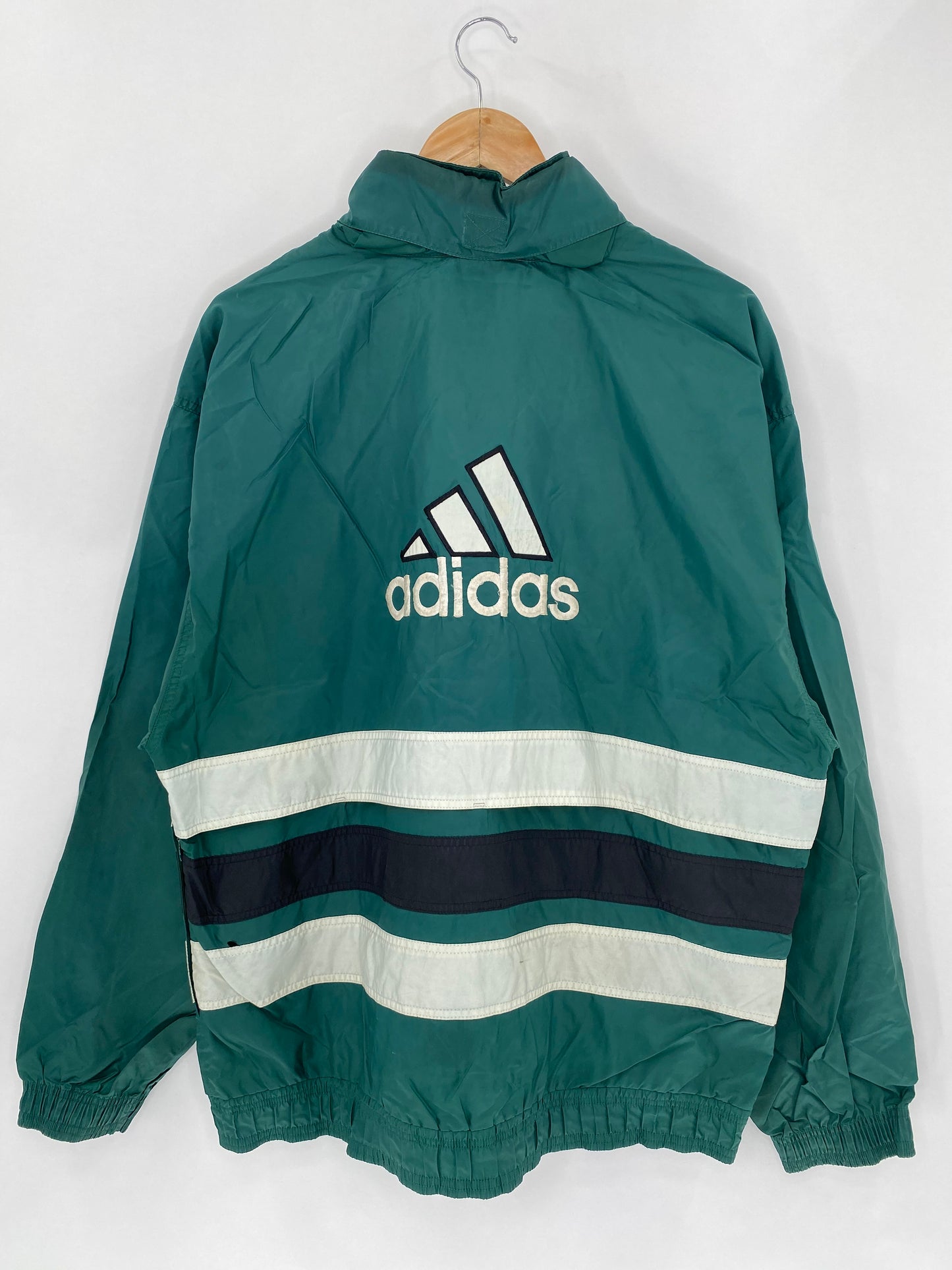 90's ADIDAS Zipper Size L Vintage Nylon-Jacket / 5719