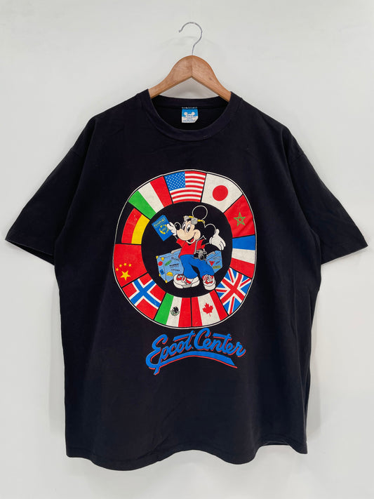 80’s DISNEY MICKEY Made in USA Size Approx.XL Vintage T-Shirt / A3543