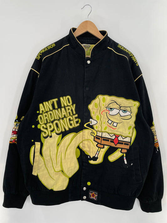 Vintage SPONGEBOB  SQUAREPANTS Size XL Racing Jacket / k2370