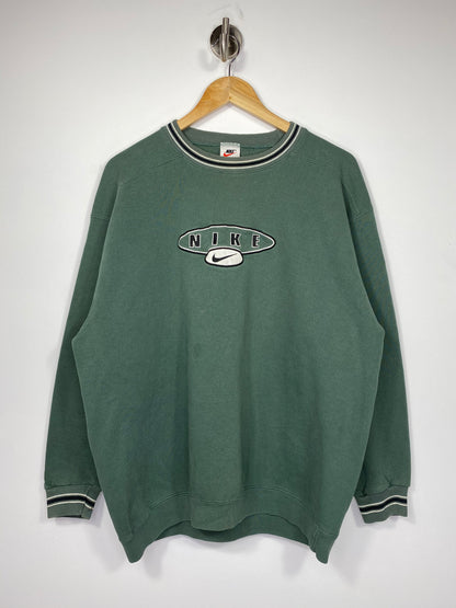 90’s NIKE Front Logo Made in USA Vintage Sweat-Shirt / 4911