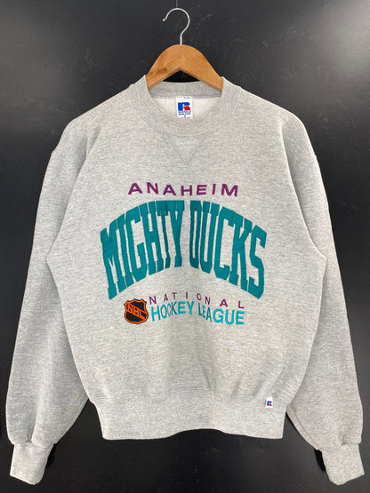 90’s ANAHEIM MICHTY DUCKS Made in USA Size M NHL Sweat-Shirts / K3953