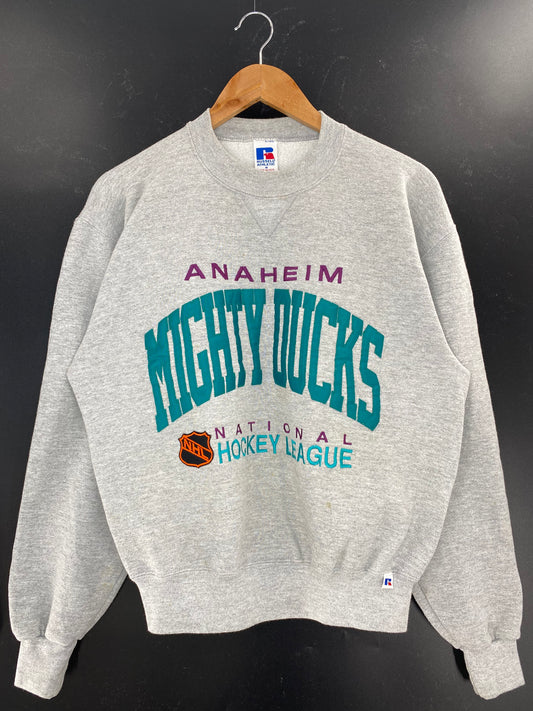 90’s ANAHEIM MICHTY DUCKS Made in USA Size M NHL Sweat-Shirts / K3953
