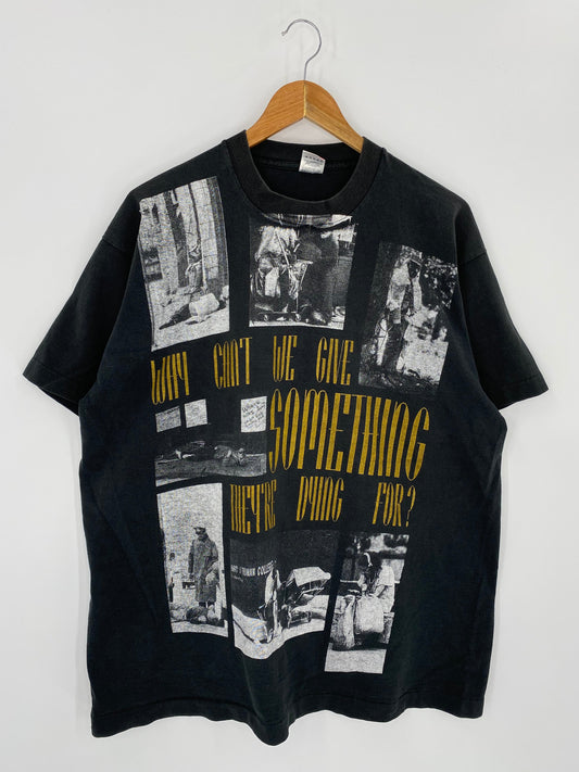 90’s JESUS CHRIST Made in USA Size XL Vintage T-shirt / K8182