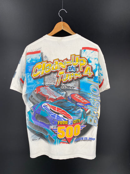 2003 NASCAR 2000TH POINTS EVENT Size M Vintage Racing T-shirt / 8959