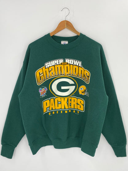 1997 PACKERS SUPER BOWL CHAMPION Made in USA Size L Vintage NFL Sweat-Shirts / 8810