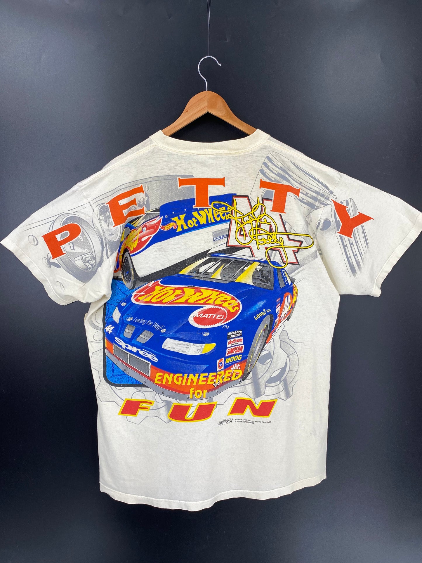 1997' NASCAR KYLE PETTY Size No tag (Approx.XXL) Vintage Racing T-Shirt / K2250