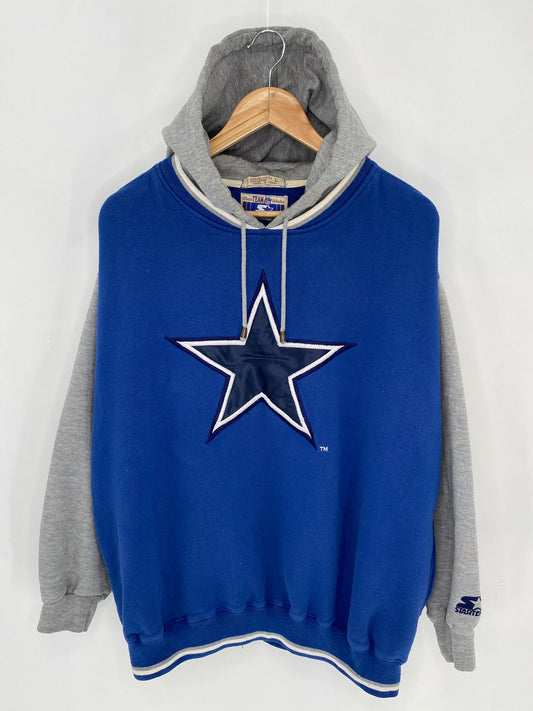 90's STARTER x CWBOYS  Size L Vintage NFL Hoodie Sweat-shirt / 6535