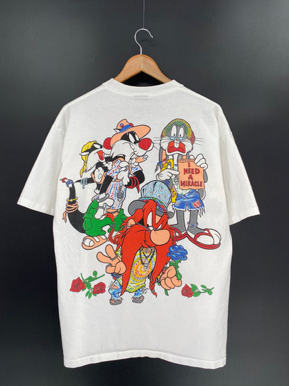 1993 Looney Tunes Size No Tag (Approx. L-XL) Vintage T-Shirt / 8370