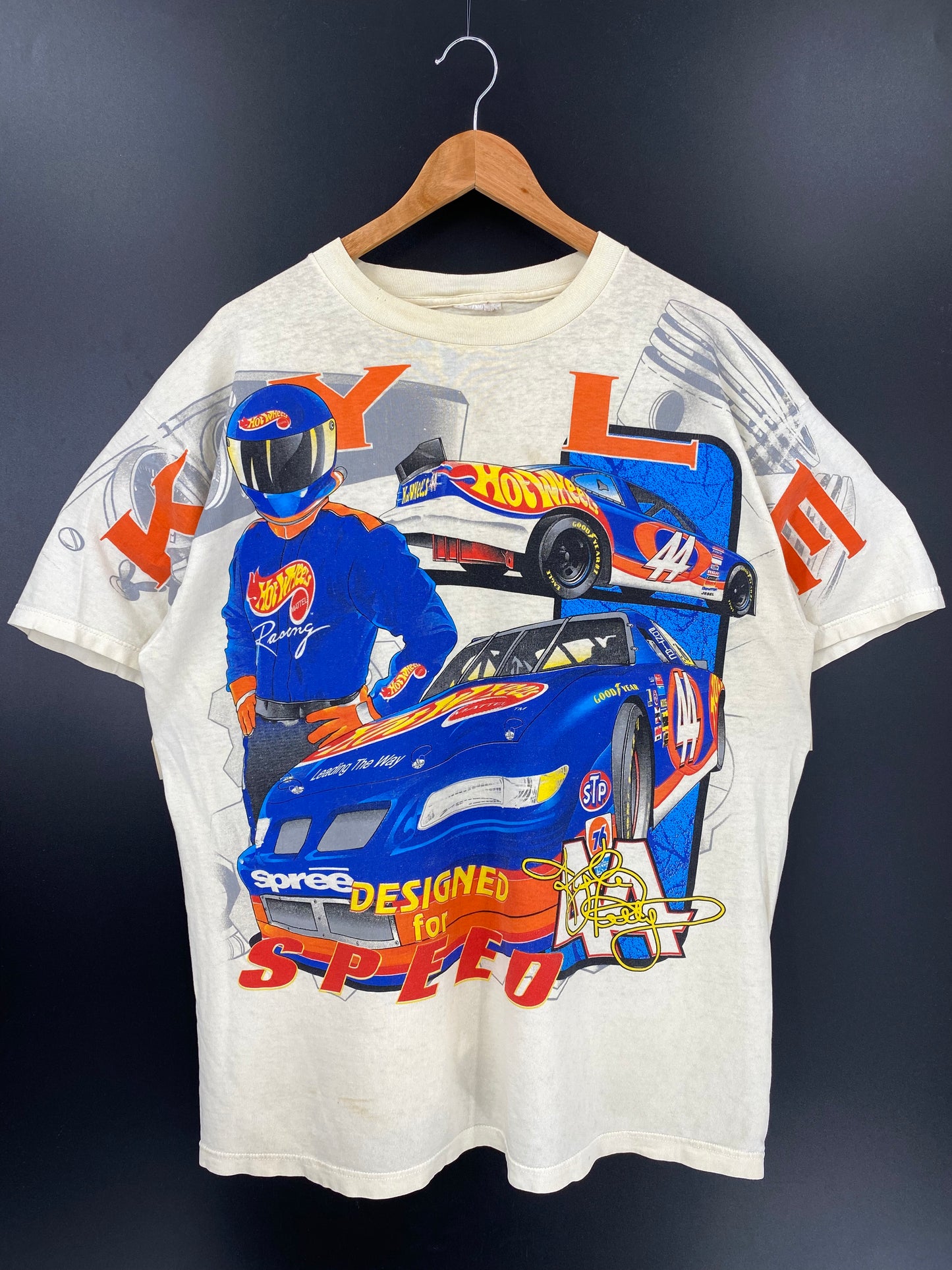 1997' NASCAR KYLE PETTY Size No tag (Approx.XXL) Vintage Racing T-Shirt / K2250