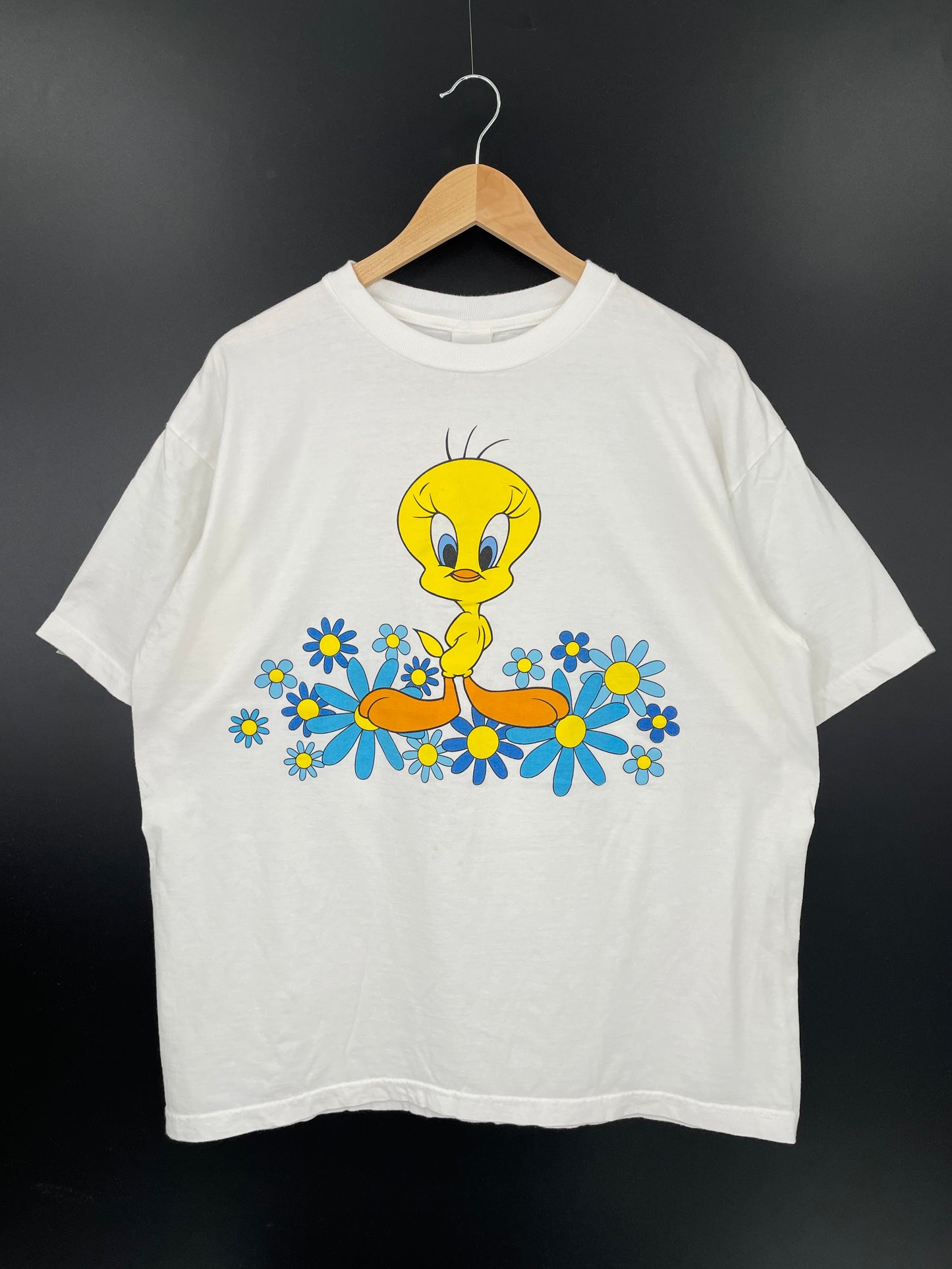 1996 LOONEY TUNES TWEETY Made in USA Size L-XL Vintage T-Shirts / K1567