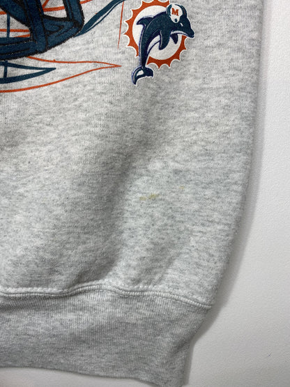 90’s MIAMI DOLPHINS Made in USA Size XL Vintage NFL Sweat-Shirt / K4888