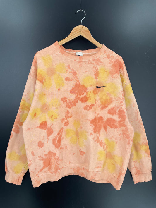 90’s NIKE MINI SWOOSH Tie Dye Size L Vintage Sweat-shirt / K78