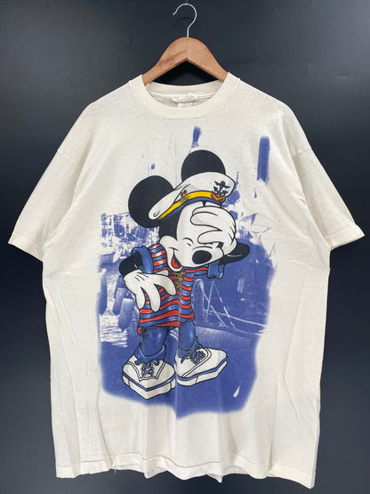 90's DISNEY MICKEY Size XXL Vintage T-Shirt  / k1101