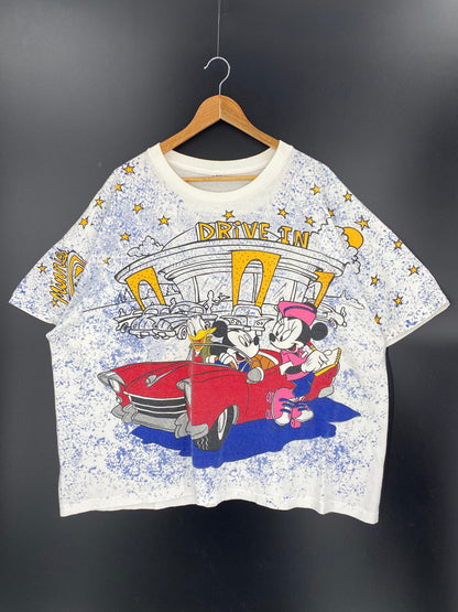 90's DISNEY Size No Tag (Approx. XXXL) Vintage Wide T-Shirt / k8038