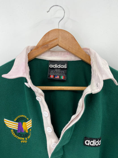90’s ADIDAS Size L Vintage Rugby-Shirt / 8250