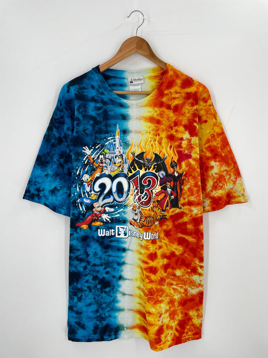 2013 DISNEY Size XXL Tie-dye Vintage T-Shirt / E376