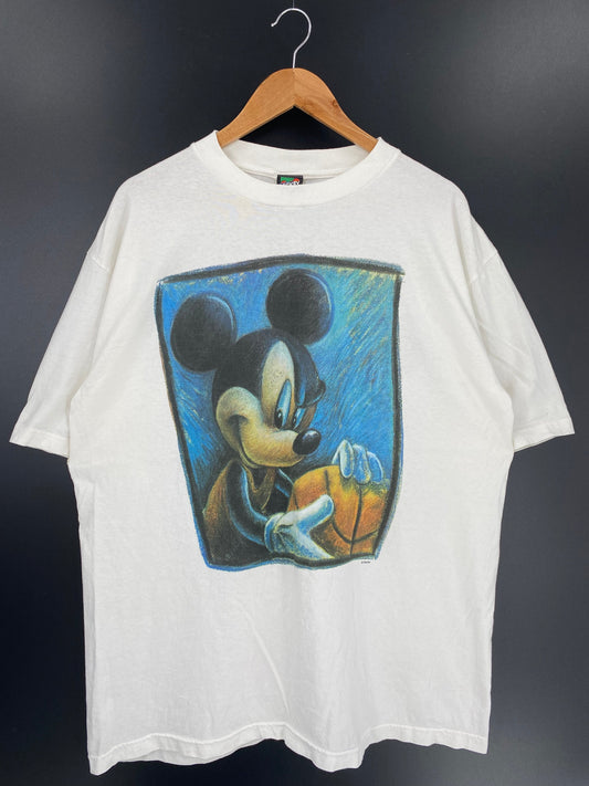 90's DISNEY MICKEY BASKET BALL Size XL Vintage Sweat-Shirts / A231