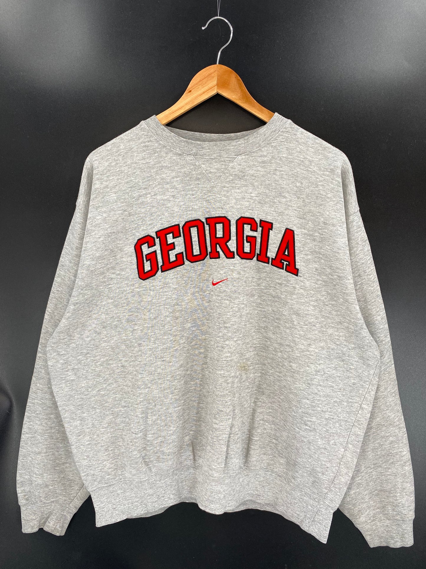 00' NIKE GEORGIA Size L Vintage College Sweat-Shirt / K3346