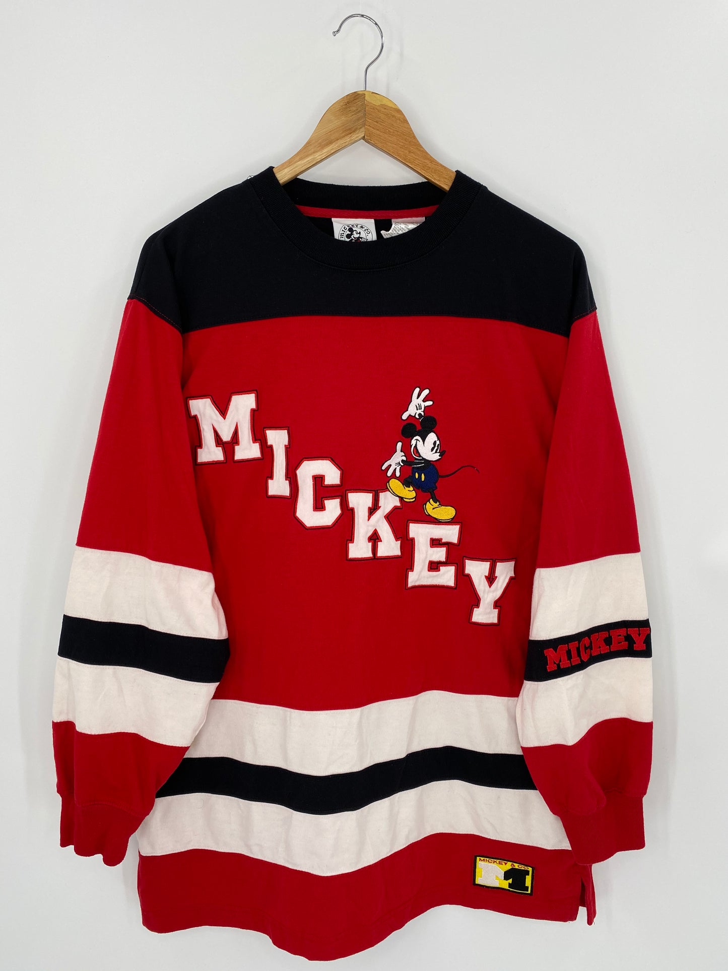 90’s Disney Mickey Size L Vintage Long Sleeve T-Shirt / 7289