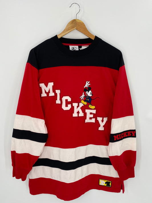 90’s Disney Mickey Size L Vintage Long Sleeve T-Shirt / 7289