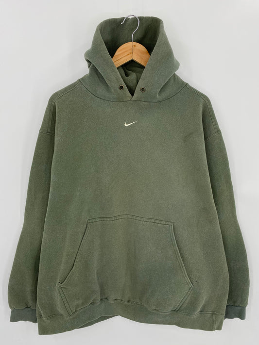 90’s NIKE Center Swoosh Made in USA Size XL Vintage Hoodie Sweat-shirt / 7052