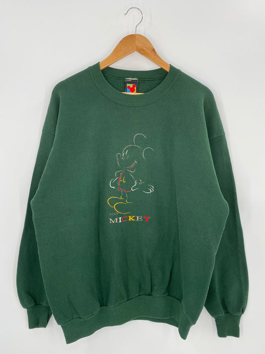 90’s DISNEY MICKEY Made in USA Size XL Vintage Sweat-shirt / K8328