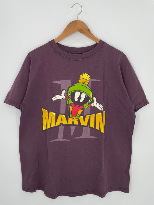 1997 WARNER BROS MARVIN THE MARTIAN MADE IN USA Size L Vintage T-shirt / K986