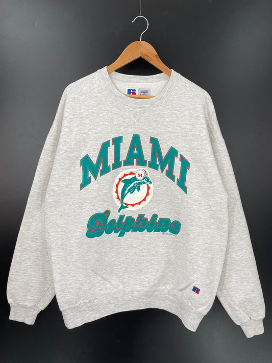 90’s MIAMI DOLPHINS Size XL Vintage NFL Sweat-Shirts / K2532