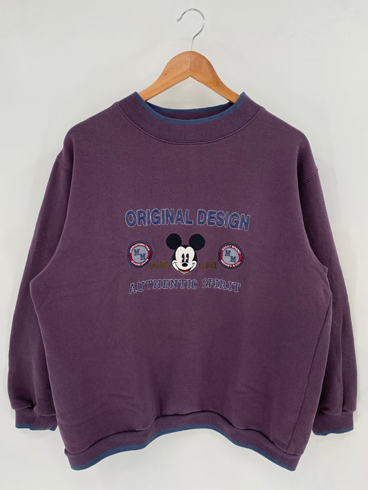 90’s DISNEY MICKEY Size L Vintage Sweat-shirt / K3629