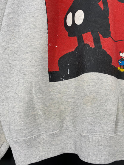 90’s DISNEY MICKEY Size No Tag (Approx. L) Vintage Sweat-shirt / E284