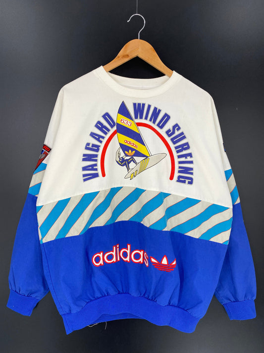 90’s ADIDAS VANGARD WIND SURFING Size Approx. XL Vintage Lightweight Sweat-shirt / E167