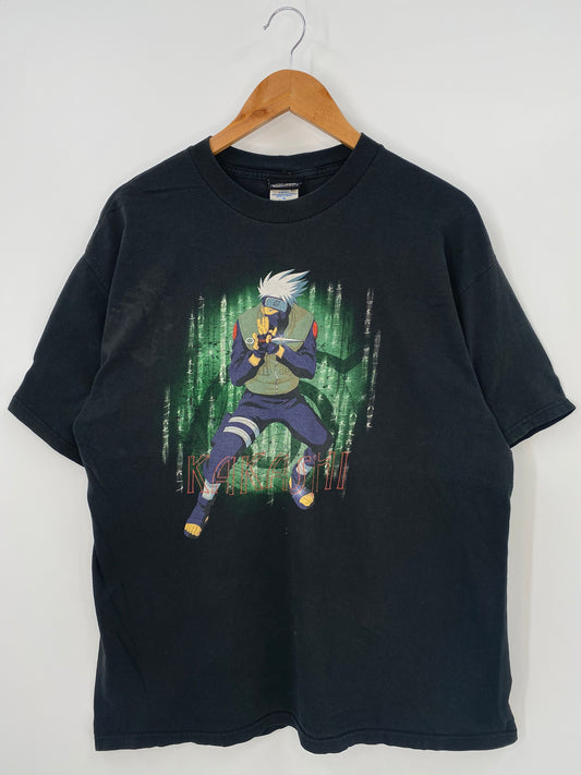 2002 NARUTO KAKASHI Size XL Vintage T-Shirts / K3833
