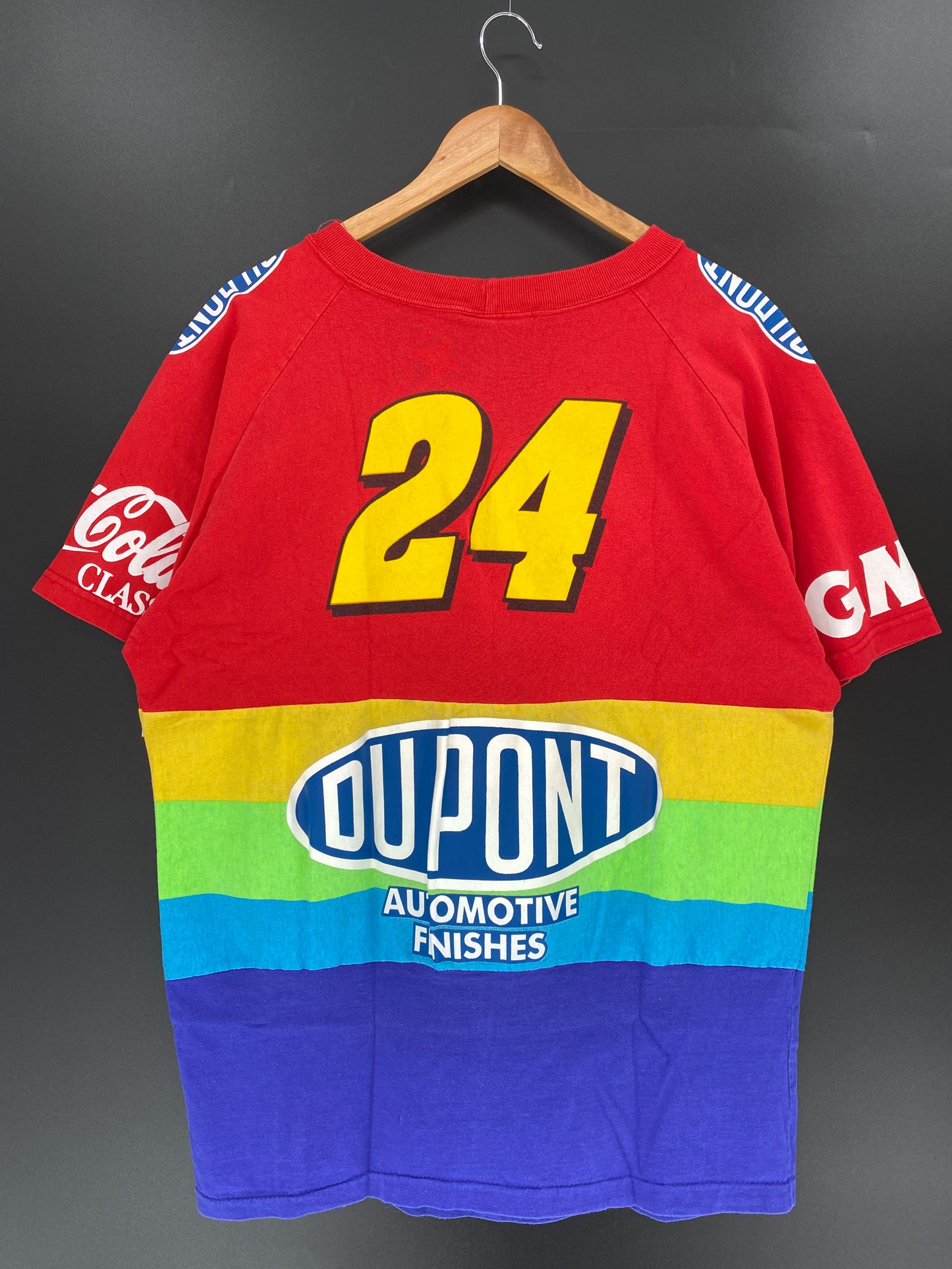 90's DU PONT NASCAR  Made in USA Size M Vintage Racing T-Shirt / k579