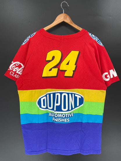 90's DU PONT NASCAR  Made in USA Size M Vintage Racing T-Shirt / k579