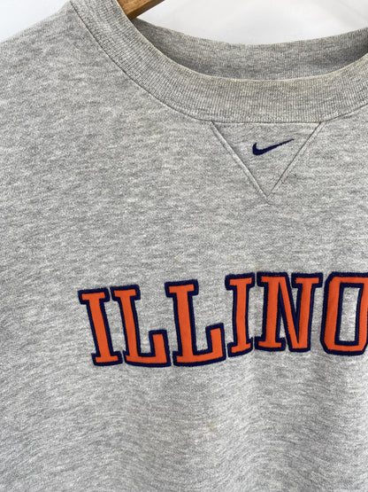 90’s NIKE ILLINOIS Size M Vintage Sweat-shirt / k6147