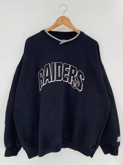 90's Starter Raiders Size XXL Vintage NFL Sweat-Shirt / 9927