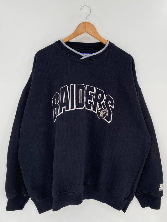 90's Starter Raiders Size XXL Vintage NFL Sweat-Shirt / 9927