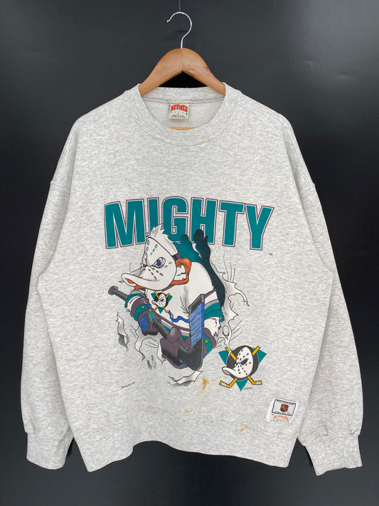 90’s ANAHEIM MIGHTY DUCKS Size XL Vintage NHL Sweat- shirt/ K836