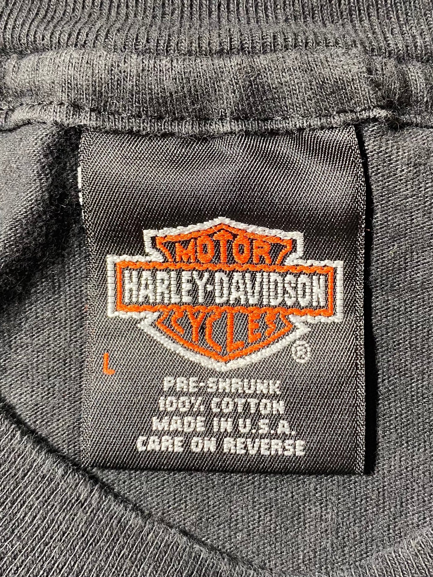 90's HARLEY DAVIDSON Made in USA Size L Vintage T-Shirt / K9391