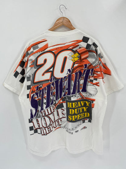 1999 NASCAR TONY STEWART Made in USA Size XL Vintage Racing T-Shirt / 5385