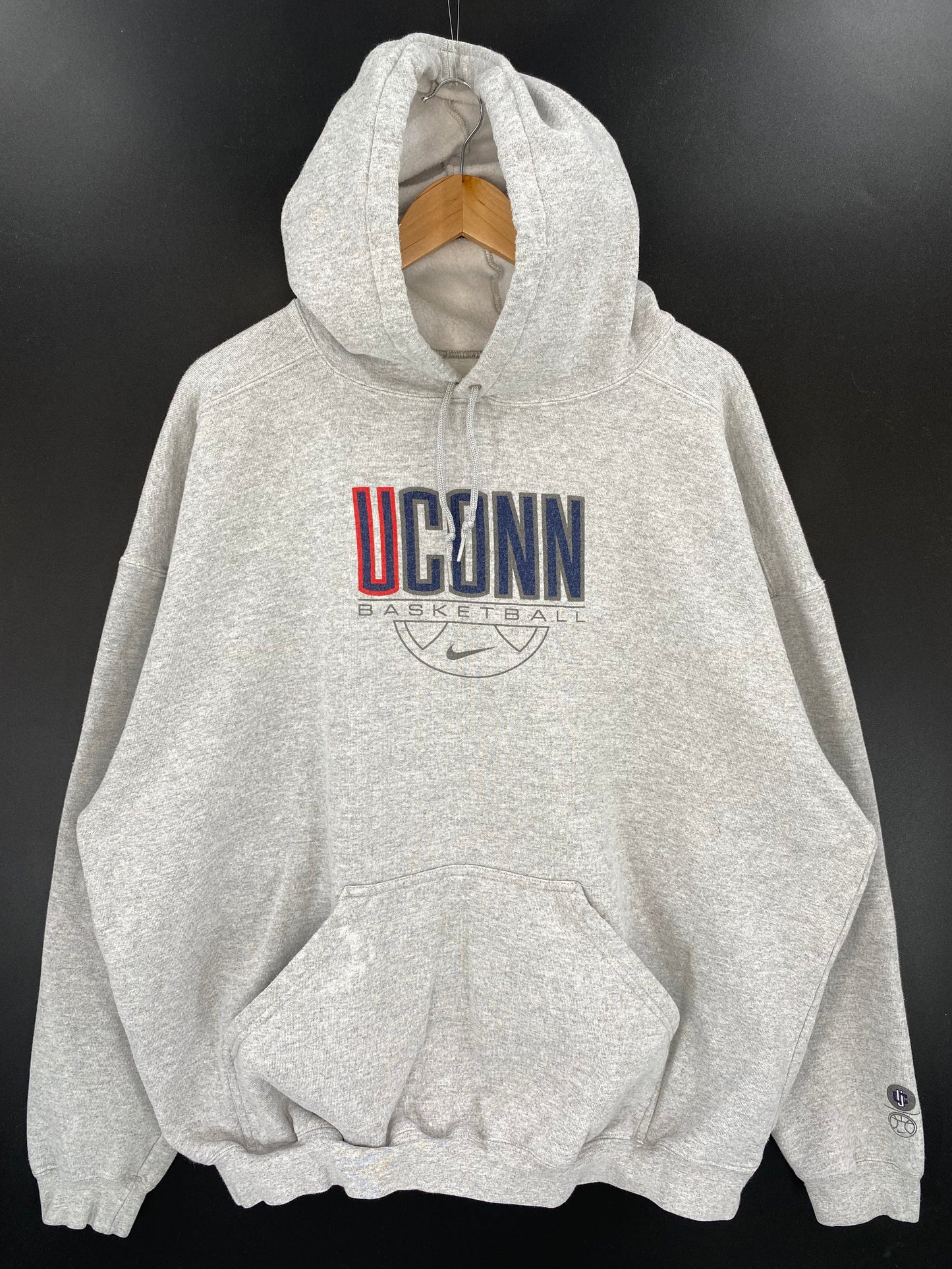 90's NIKE BASKETBALL UCONN Size XXXLT Vintage Hoodie Sweat-Shirts / K3002
